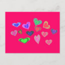Recherche de petits coeurs cartes postales Amour