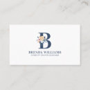 Recherche de monogramme floral cartes visite Moderne