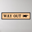 Zoek naar uitgang posters Teken