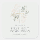 Recherche de communion autocollants Croix dorée