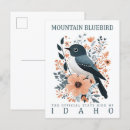 Recherche de oiseau bleu montagne cartes postales Aquarelle