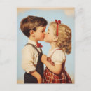 Recherche de baiser vintage cartes postales Romantique