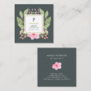 Recherche de fleurs mignonnes cartes visite Aquarelle