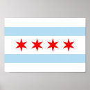 Recherche de drapeau de chicago posters Étoiles