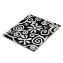 Recherche de floral noir et blanc carreaux Fleur