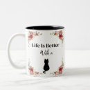 Recherche de silhouette chat tasses Typographie