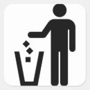 Recherche de poubelle autocollants déchets