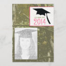 Recherche de camouflage graduation invitations Rose