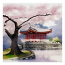 Recherche de temple japonais posters Aquarelle