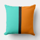 Recherche de turquoise et orange coussins Simple