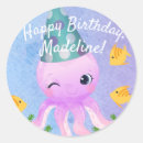 Recherche de anniversaire de poulpe autocollants Océan