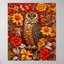 Recherche de hibou coloré posters Pour elle