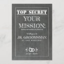 Recherche de agent secret cartes invitations Drôle