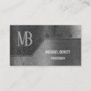 Recherche de arrière plan en métal cartes visite Simple