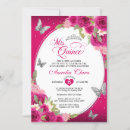 Recherche de papillons argentés invitations Quinceanera