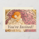 Recherche de alphonse mucha invitations Rose