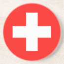 Recherche de drapeau suisse dessous de verres Rouge