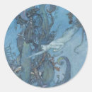 Recherche de sirène vintage autocollants Imaginaire