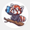 Recherche de panda rouge autocollants Mignon