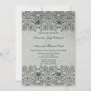 Recherche de damassé noir mariage invitations De