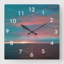 Recherche de murale de coucher du soleil horloges Mer