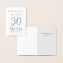 Recherche de de 30 ans en anniversaire cartes Élégant