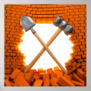 Recherche de trou dans le mur posters Brique