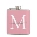 Recherche de monogramme flasques Rose pâle