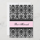 Recherche de rose et noir bar bat mitzvah invitations Fille