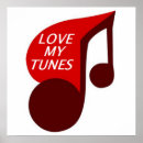 Recherche de note de coeur posters J'aime la musique