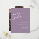 Recherche de mauve mariage invitations Minimaliste