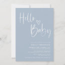 Recherche de dusty blue baby shower invitations Minimaliste