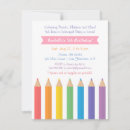 Recherche de crayon couleur invitations Fête