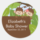 Recherche de safari baby shower autocollants Singe