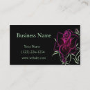 Recherche de fleur stylisée cartes visite Rose