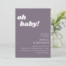 Recherche de purple baby shower invitations Minimaliste