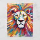 Recherche de peinture de lion cartes postales Animal