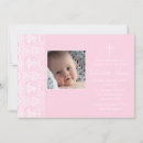 Recherche de blanc rose baptême invitations Vintage