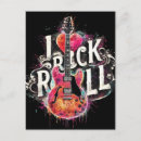 Recherche de guitare électrique cartes postales Rouge