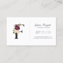 Recherche de monogramme floral cartes visite Féminin