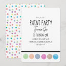 Recherche de paint party invitations Mignon