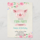 Recherche de de porc anniversaire invitations Mignon