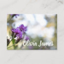 Recherche de fleur violette cartes visite Fleuriste