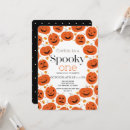 Recherche de citrouille effrayant invitations Orange