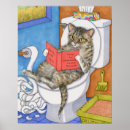 Recherche de de toilette posters Chat aux toilettes