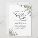 Recherche de feuille eucalyptus mariage invitations Vert et blanc