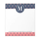 Recherche de pois bleu blocsnotes Monogramme