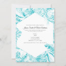 Recherche de blanc bleu turquoise mariage invitations Élégant