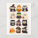 Recherche de hibou coloré cartes postales Illustration