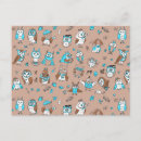 Recherche de motif de hibou cartes postales Mignon